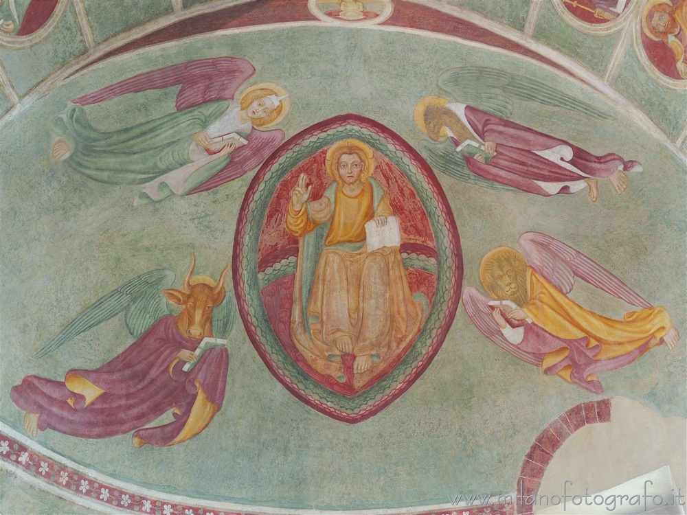 Milan (Italy) - Frescoed vault of the apse of the Church of San Siro alla Vepra